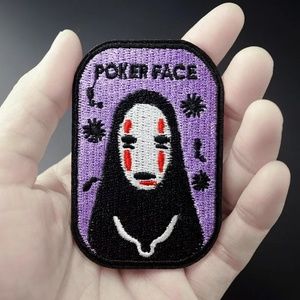 Poker Face Cartoon Size:5.0x7.6cm Badges Patch